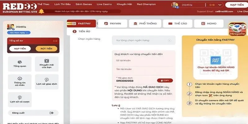 Hướng dẫn RED88 - Mang lại trải nghiệm tiện ích cho thành viên
